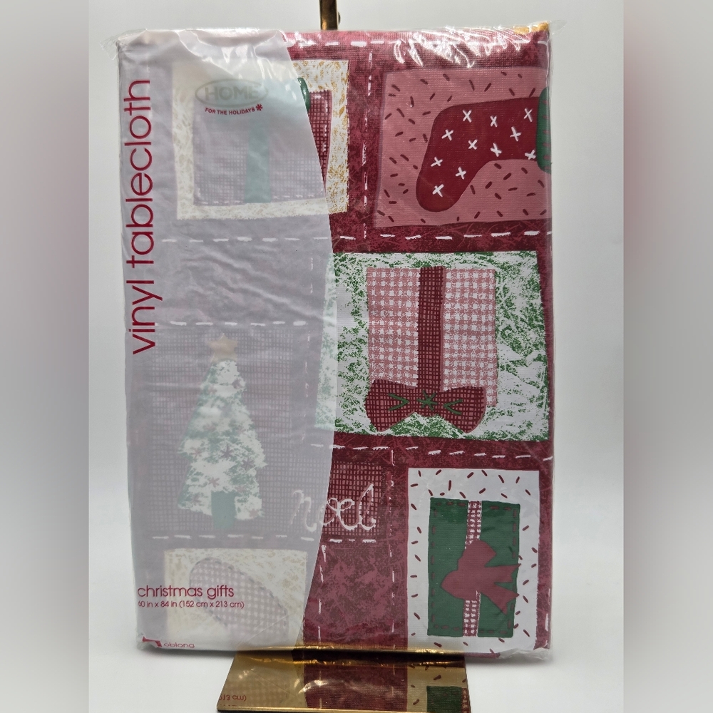 Vintage Vinyl Tablecloth 60" x 84" OBLONG